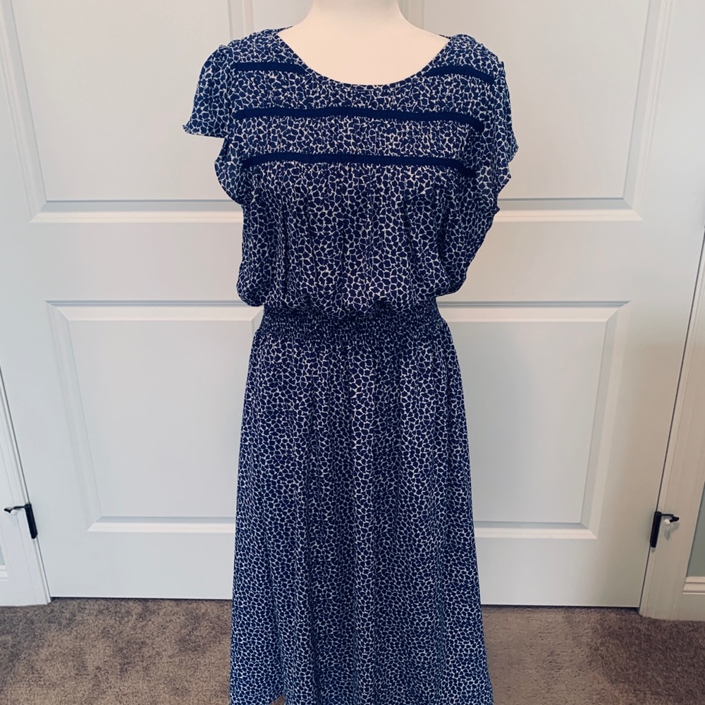 Royal blue midi dress